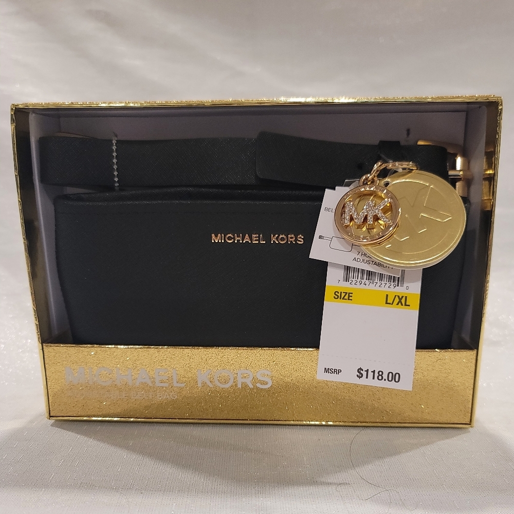 NWT Michael Kors Black Belt Bag | Size L/XL